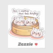 Eine Bestellung von leckeren Shrimp Dumplings! Aufkleber (Blatt)