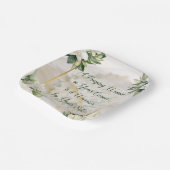 Eine betende Frau (Creme) Pappteller (Gewinkelt)