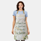 Eine betende Frau (Creme) Schürze (Getragen)