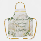 Eine betende Frau (Creme) Schürze (Vorderseite)