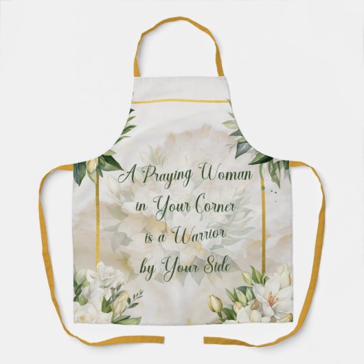 Eine betende Frau (Creme) Schürze (Vorderseite)