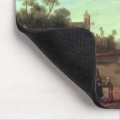 Eine bewaldete Fluss-Landschaft, 1646 Mousepad (Ecke)