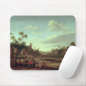 Eine bewaldete Fluss-Landschaft, 1646 Mousepad (Mit Mouse)