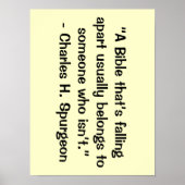 Eine Bibel, die Poster auseinanderfällt (Vorne)