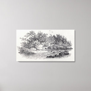 Eine Biegung im Fluss 'von der Geschichte von Leinwanddruck