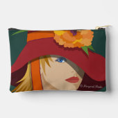 Eine Biene in ihrem Bonnet Print Cut Nähbeutel Zubehörtasche (Rückseite)