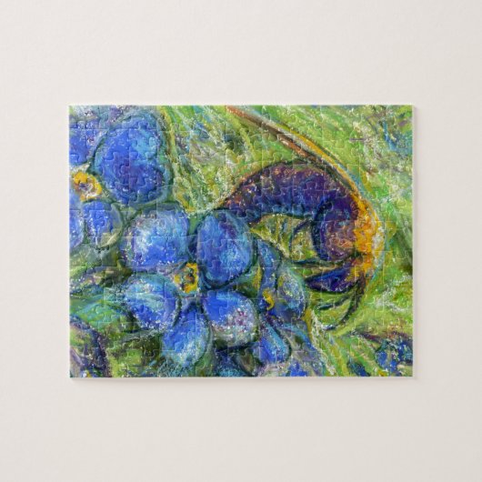 Eine Biene & Vergessen-ich-nicht-Blume Puzzle (Horizontal)