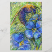 Eine Biene & Vergessen-nicht-Blume Briefpapier (Vorderseite)