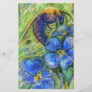 Eine Biene & Vergessen-nicht-Blume Briefpapier