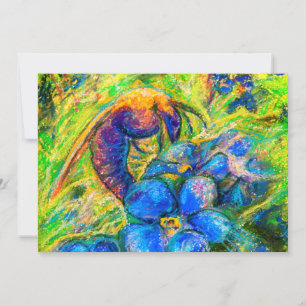 Eine Biene & Vergessen-nicht-Blume Feiertagskarte