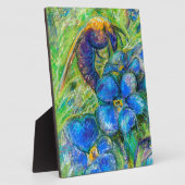 Eine Biene & Vergessen-nicht-Blume Fotoplatte (Seite)