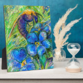 Eine Biene & Vergessen-nicht-Blume Fotoplatte (Seite)