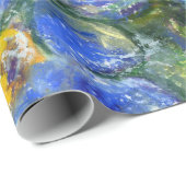 Eine Biene & Vergessen-nicht-Blume Geschenkpapier (Rolleneckpunkt)