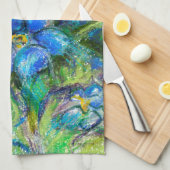 Eine Biene & Vergessen-nicht-Blume Handtuch (Viertel Falte)