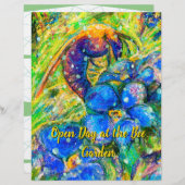 Eine Biene & Vergessen-nicht-Blume im Garten (Vorne/Hinten)