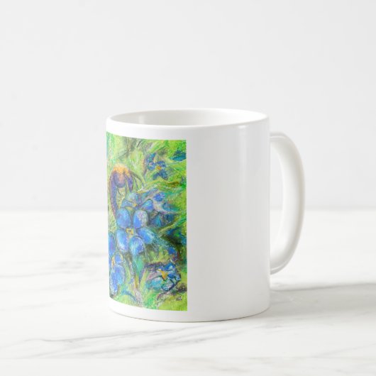 Eine Biene & Vergessen-nicht-Blume Kaffeetasse (VorderseiteRechts)