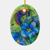 Eine Biene & Vergessen-nicht-Blume Keramik Ornament (Vorne)