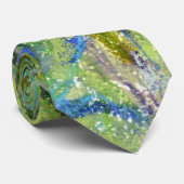 Eine Biene & Vergessen-nicht-Blume Krawatte (Gerollt)