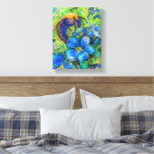 Eine Biene & Vergessen-nicht-Blume Leinwanddruck (Insitu (Schlafzimmer))