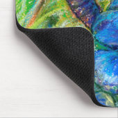 Eine Biene & Vergessen-nicht-Blume Mousepad (Ecke)