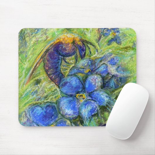 Eine Biene & Vergessen-nicht-Blume Mousepad (Mit Mouse)
