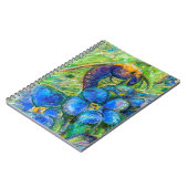 Eine Biene & Vergessen-nicht-Blume Notizblock (Linke Seite)