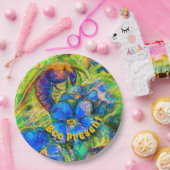 Eine Biene & Vergessen-nicht-Blume-Platte Pappteller (Party)