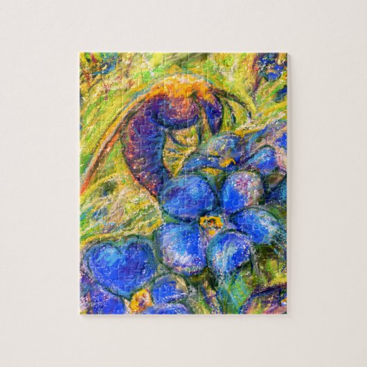 Eine Biene & Vergessen-nicht-Blume Puzzle (Vertikal)