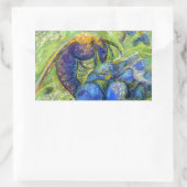 Eine Biene & Vergessen-nicht-Blume Rechteckiger Aufkleber (Tasche)