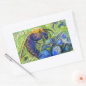 Eine Biene & Vergessen-nicht-Blume Rechteckiger Aufkleber (Umschlag)