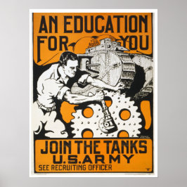 Eine Bildung für Sie ~ Teilnahme an den Tanks Poster