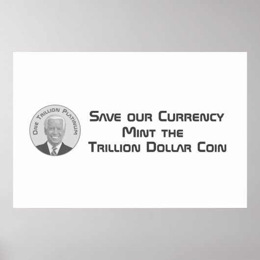 Eine Billion Dollar Platinmünze Poster (Vorne)