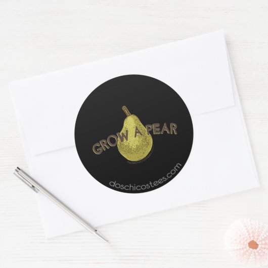 Eine Birne wachsen Runder Aufkleber (Umschlag)