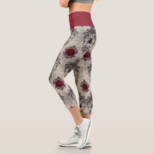 Eine Black Widow Serie Design #26 Capri Leggings