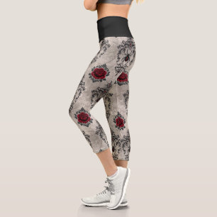 Eine Black Widow Serie Design #26 Capri Leggings