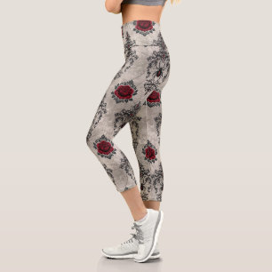 Eine Black Widow Serie Design #26 Capri Leggings