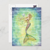 Eine Blase Mermaid Postkarte (Vorne/Hinten)