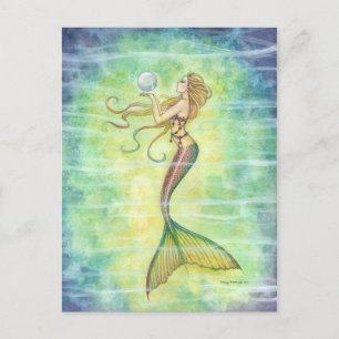 Eine Blase Mermaid Postkarte