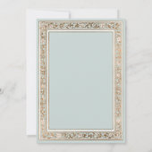 Eine blass bläuliche Baby-Dusche Einladung (Rückseite)