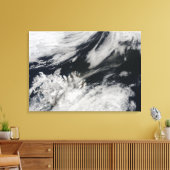 Eine blass graue Asche bläst vom Gipfel Leinwanddruck (Insitu (Wohnzimmer))