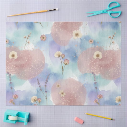 Eine blau-rosa-Oster-Serie Design #6 Seidenpapier (Basteln)