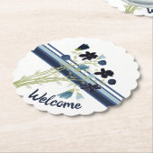 Eine blaue Blume der Marine Untersetzer (angewinkelt)