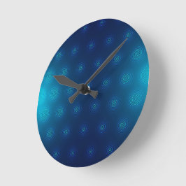 Eine blaue Gradienten-Wanduhr mit konzentrischen  Runde Wanduhr