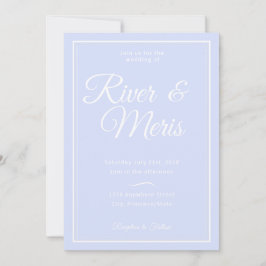 Eine blaue Hochzeitseinladung Einladung