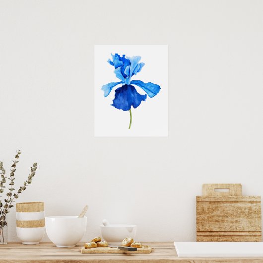 eine blaue Irisfarbe Poster (Küche)
