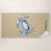 Eine Blaue Krabbe Strandtuch (Vorderseite)