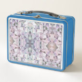 Eine blaue Lunchbox mit einem kaleidoskopischen ge (Vorderseite)