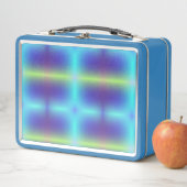 Eine blaue Lunchbox mit einem lebendigen (Beispiel)