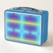 Eine blaue Lunchbox mit einem lebendigen (Vorderseite)