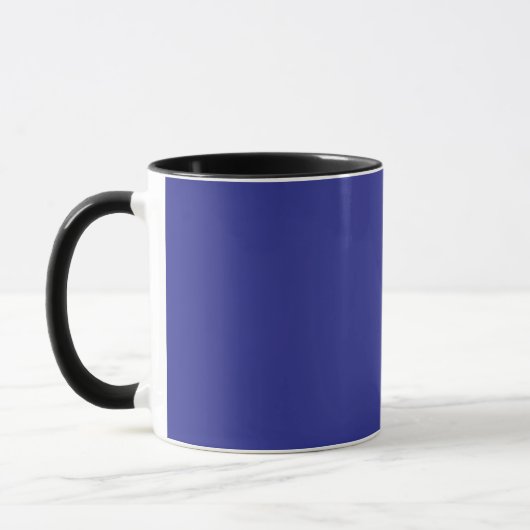 eine blaue Mauer mit einer Uhr darauf Tasse (Links)